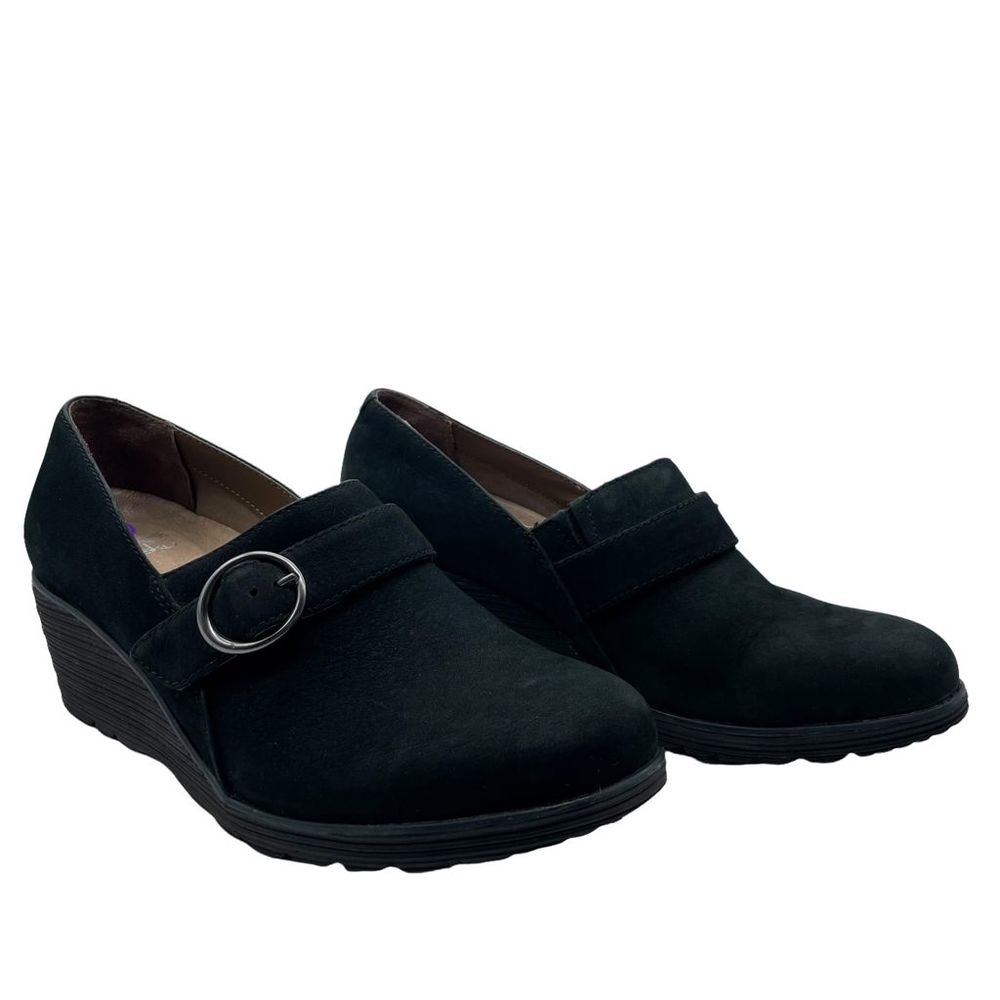Dansko Clio Wedge Nubuck Leather Buckle Loafers - Picture 2 of 10